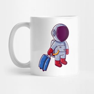 Cute Astronaut Traveling Holiday Cartoon Mug